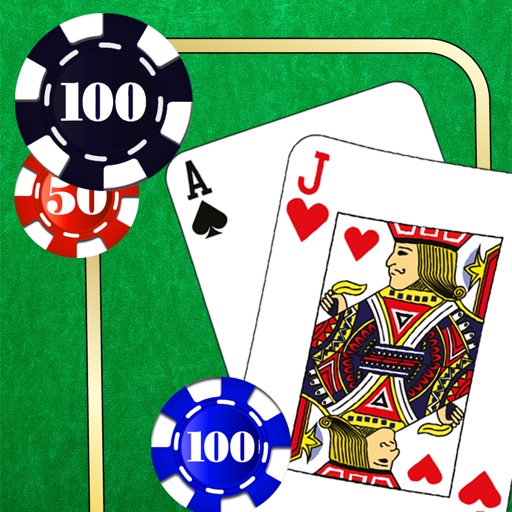 Blackjack-Big win  + free casino style card game with free chips iOS App