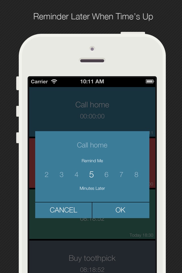 XReminder - simple & quick reminder to set alarm for important things screenshot 2