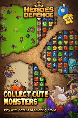 Heroes of Defence -- fun combination of elimination & tower defence! screenshot 2