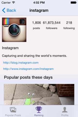InstaRanking - The ranking of Instagram users screenshot 3