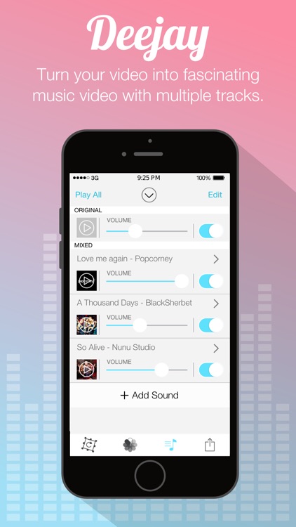 Video Sound for Instagram - Free Add Background Music to Video Clips and Share to Instagram