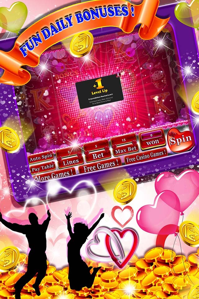Valentine's Day Slots : Free Slot Machine Game with Big Hit Jackpot screenshot 4