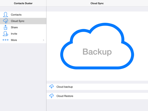 Screenshot of Cloude - The Most Reliable Contacts Cloud Backup, Sync and Restore