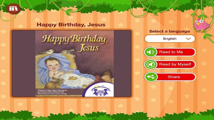 Happy Birthday Jesus - Read along interactive Christmas eBook in English for children with puzzles and learning games