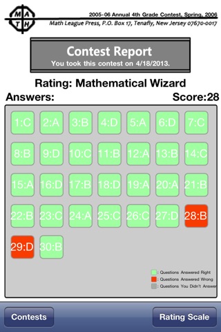 Math League Contests (Questions and Answers) Grade 4, 2001-06 screenshot 4