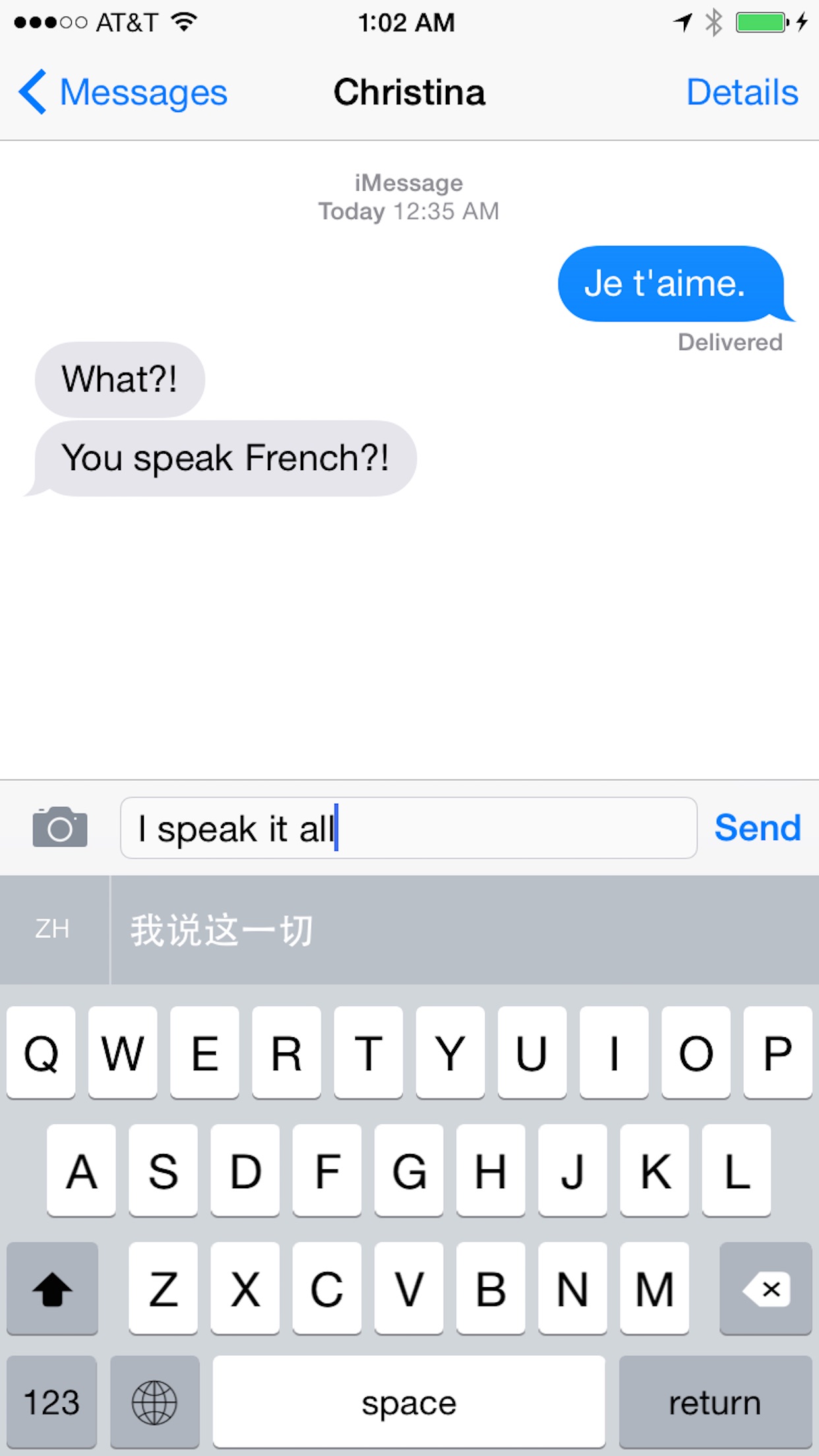 Screenshot do app Slated - Translation Keyboard