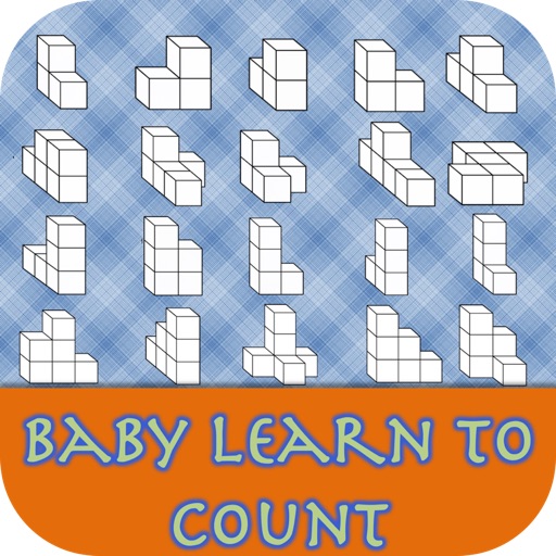 Baby learn to count  by counting block 3D