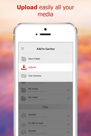 Gavitex for iPhone – Easy Cloud Disk to Store, Sync and Share Your Files screenshot 2