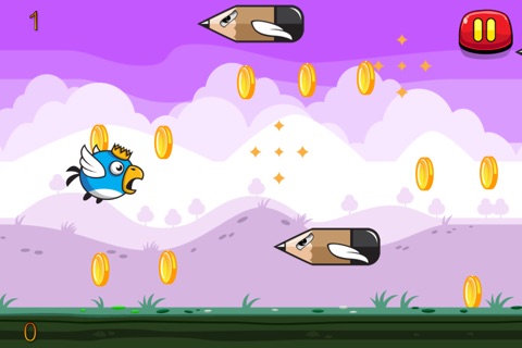 A Mad Flappy King Bird Vs Insane Flying Pencils! - Pro screenshot 2