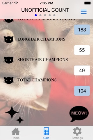 Neko-kan ～ Cat Show Point Calculator ～ screenshot 2