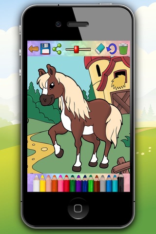 Caballos y ponis - dibujos para pintar  y libro para colorear - Premium screenshot 2