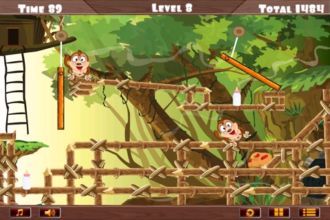 Cute Baby Monkey Can't Swing FREE - Crazy Animal Jungle Adventure screenshot 4