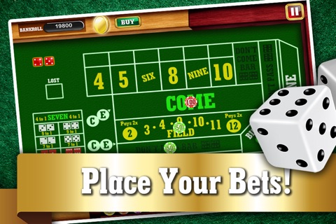 Monte Carlo Craps PRO - Addicting Gambler's Casino Table Dice Game screenshot 2