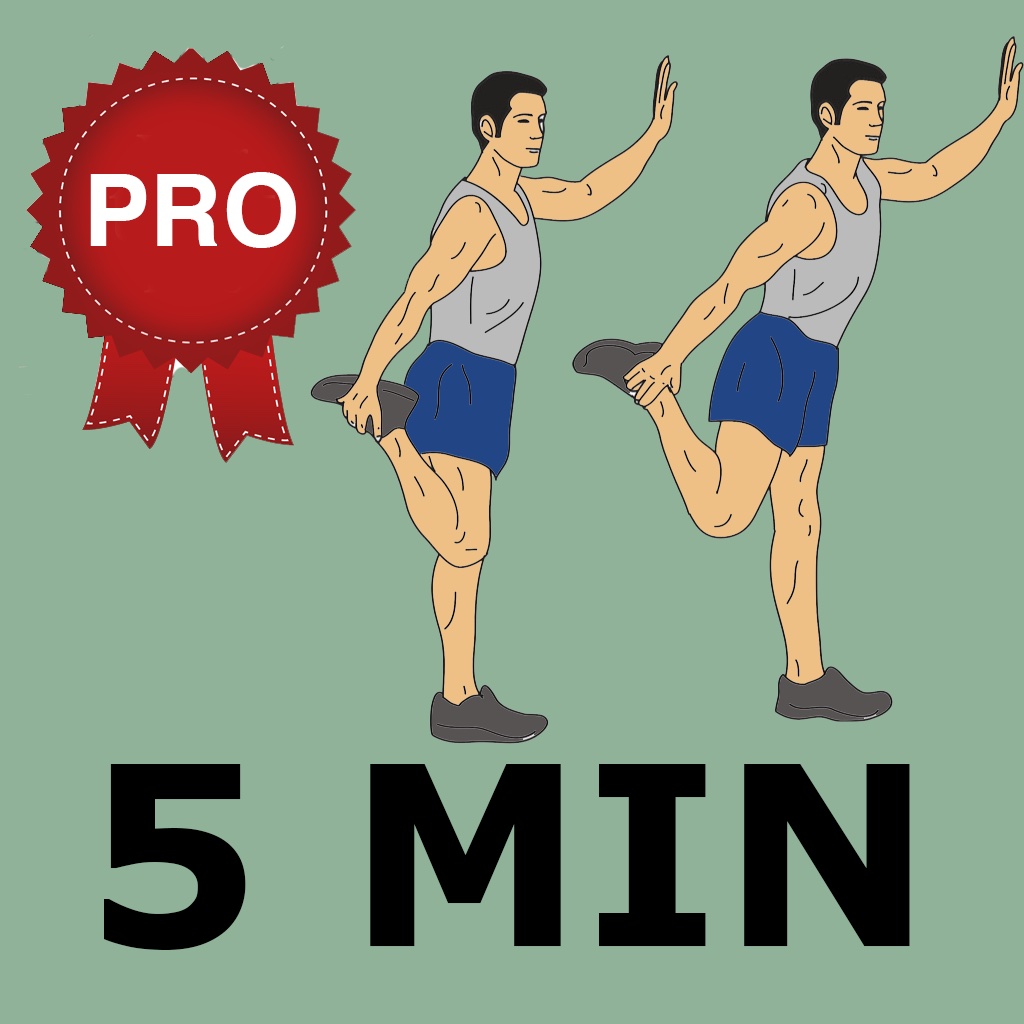 5 Min Stretch for Runners Workout - PRO version - Your Personal Fitness Trainer for Calisthenics exercises - Work from home, Lose weight, Stay fit! icon