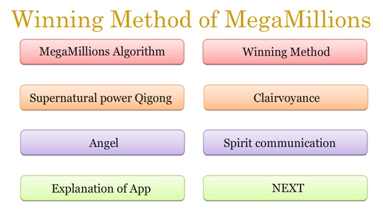 Winning Method of MegaMillions