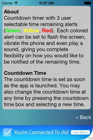 Countdown Timer with Multisensory Time Remaining Alerts screenshot 2