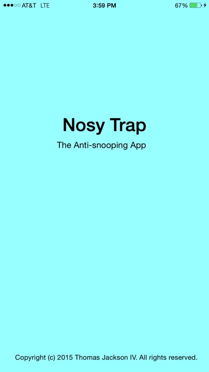 Nosy Trap, the anti snooping app