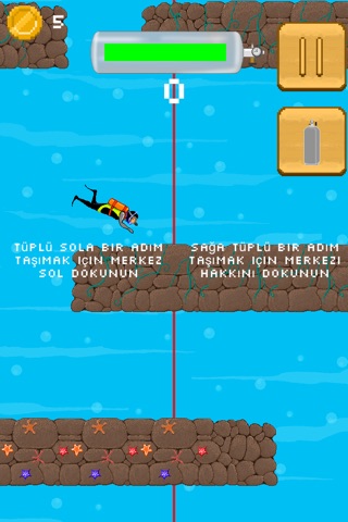 Scuba Kid - endless faller one touch arcade game, dive to the bottom of the ocean! screenshot 2