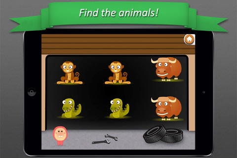 Peekaboo Animal Names & Sound Playtime : Learn about Wild Jungle Animals in this Matching Puzzle for Toddlers FREE screenshot 2