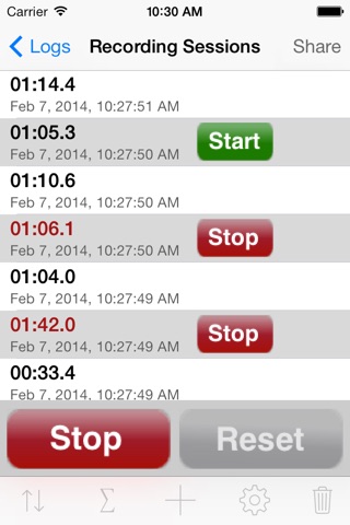 Stopwatch Log screenshot 2