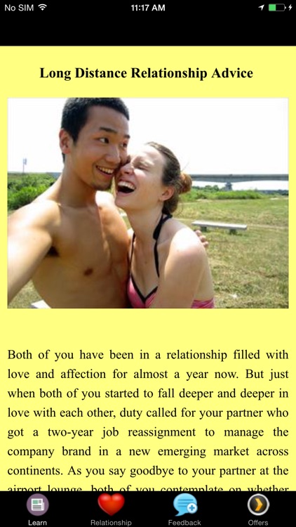 Dating advice for long distance relationships