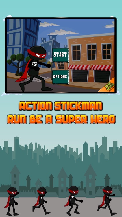 Action Stickman Run: Be a Super Hero