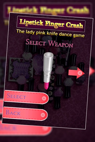 Lipstick Finger Crash : The lady pink knife dance game - Gold Edition screenshot 3