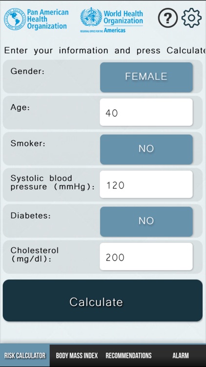 PAHO/WHO Cardiovascular Risk Calculator