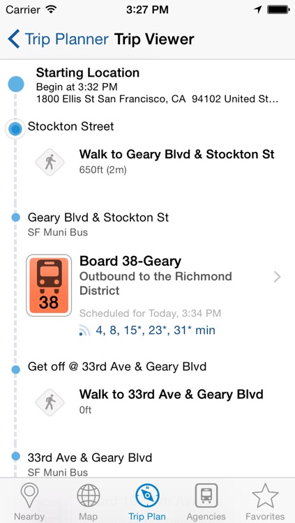 Smart Ride: Transit Directions, Real Time Predictions and Transportation Routes