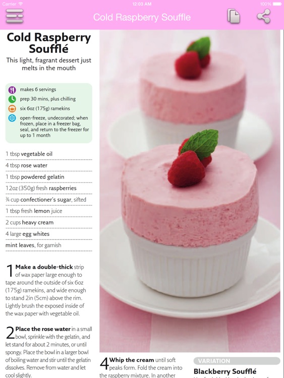 Dessert & Cake Recipes for iPad