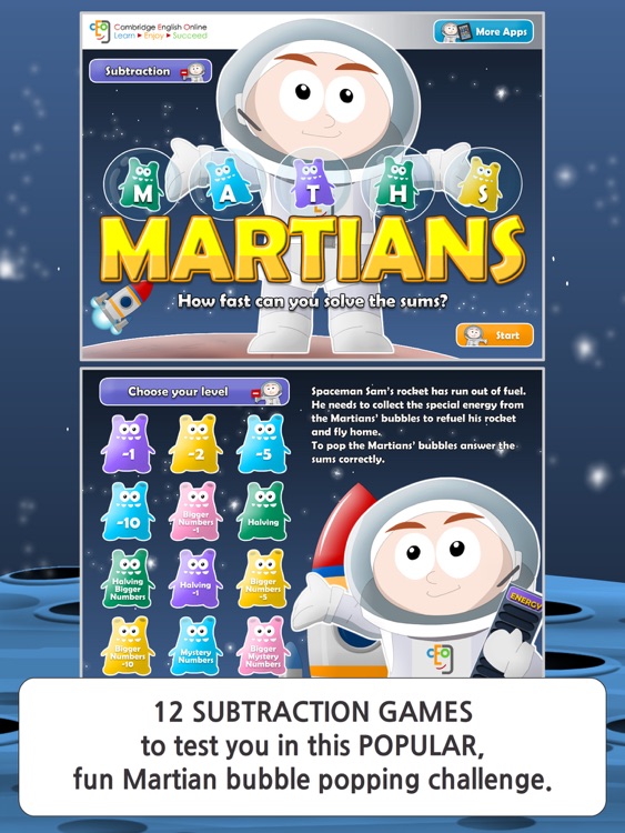 Maths Martians HD: Subtraction