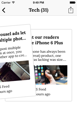 Flippy Reader for Feedly - náhled