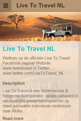 Live To Travel NL screenshot 2