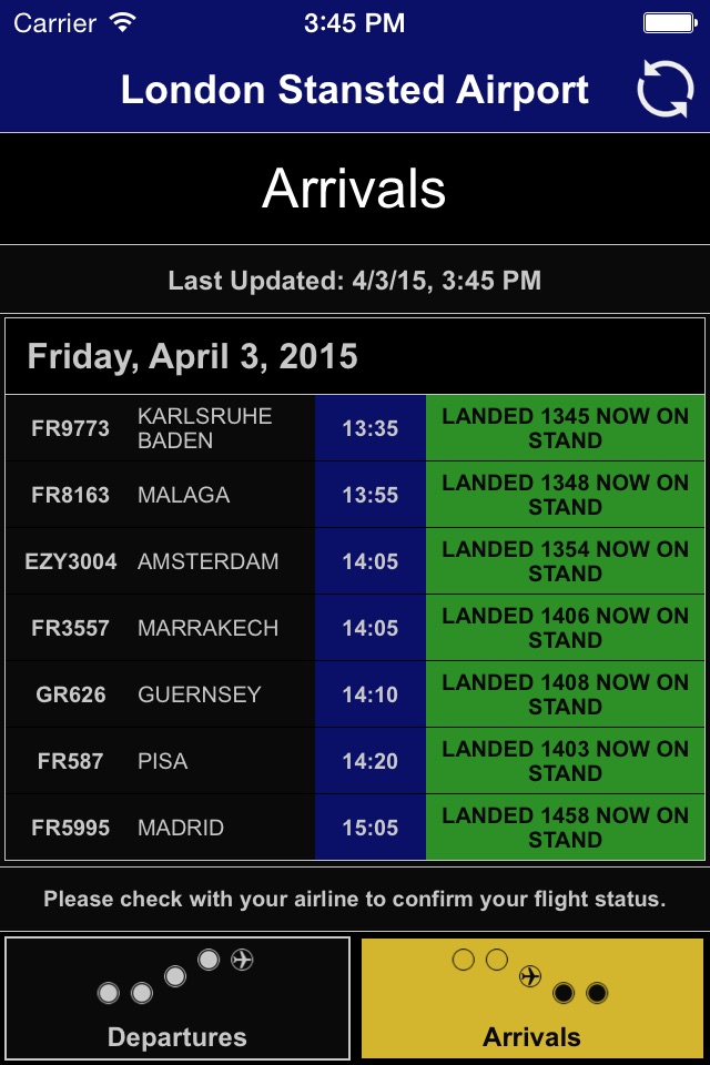Flight Board - London Stansted Airport (STN) screenshot 2