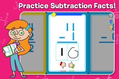 Subtraction Flash Cards from School Zone screenshot 3