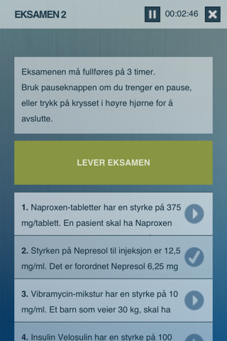 Legemiddelregning screenshot 4