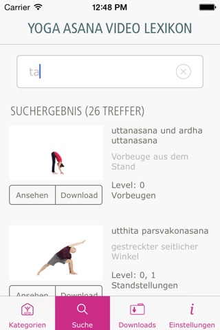 Yoga Asana Video Lexikon screenshot 3