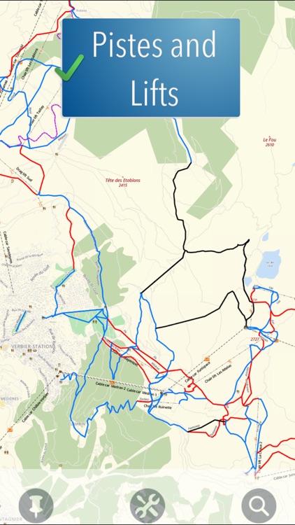 Les Quatre Vallées Ski Map