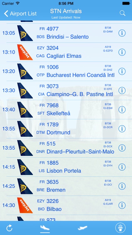 London Stansted Airport - iPlane Flight Information