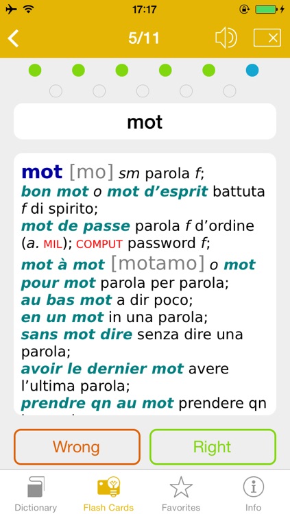 French <-> Italian Talking Dictionary Global Mondadori Langenscheidt screenshot-3