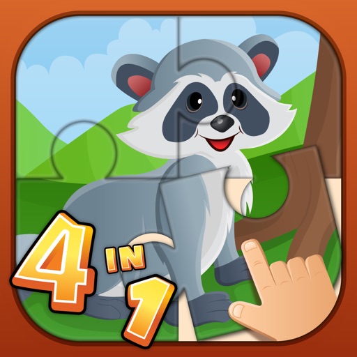 4 in 1 Fun Zoo Games Pro - Download One of the Best Learning & Educational Activities App for Kids & Toddlers - Includes Painting and Coloring Book, Matching the Picture Game, Connect The Dots & Anima