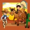 Cowboys & Indian-s Kids-Games: Colour-ing Book & Shadow Baby Puzzle for Children age 2 to 5