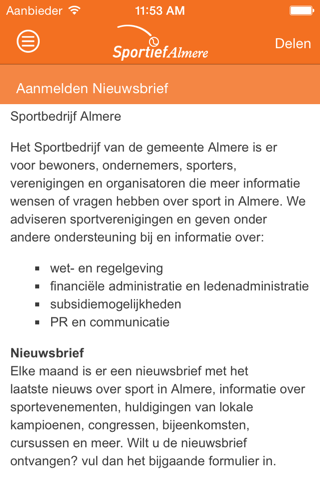 Almere Sportief screenshot 3