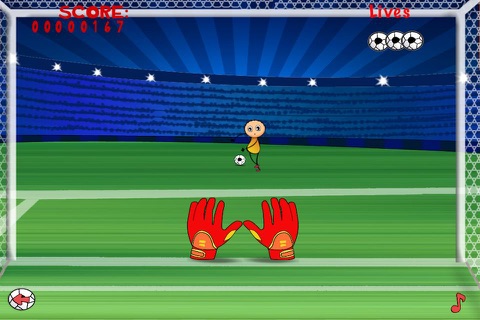 Stickman Soccer Kick Flick - Goalie Catch- Free screenshot 3