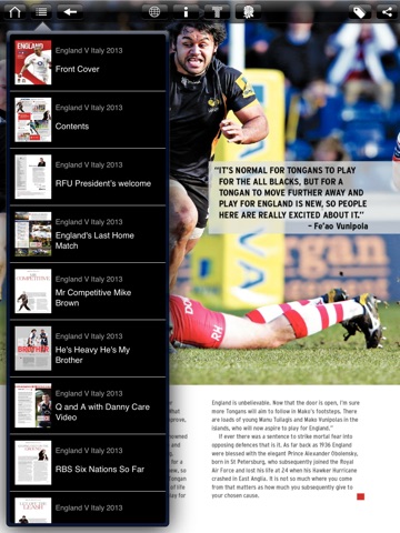 England Rugby Official Matchday Programmes screenshot 3
