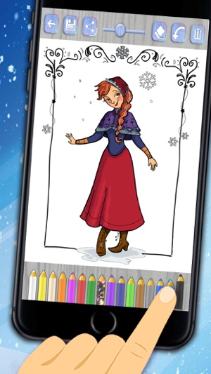 Pintar princesas de hielo mágico – dibujos para colorear(圖4)-速報App