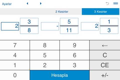 Compare fractions calculator screenshot 3