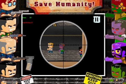 Zombie Block Guy Sniper Shooting Game PRO screenshot 3