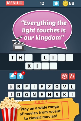 Movie Word Puzzles - Guess and Solve the Name of Movies screenshot 2