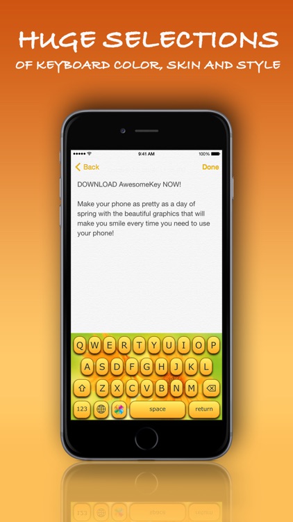 AwesomeKey ™ color theme keyboard for iOS 8 screenshot-4